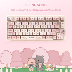 CoolKiller Spring Cute Wireless Mechanical Keyboard