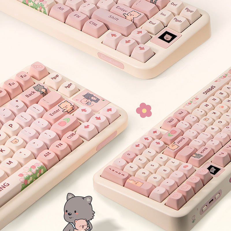 CoolKiller Spring Cute Wireless Mechanical Keyboard - Thumbnail 4