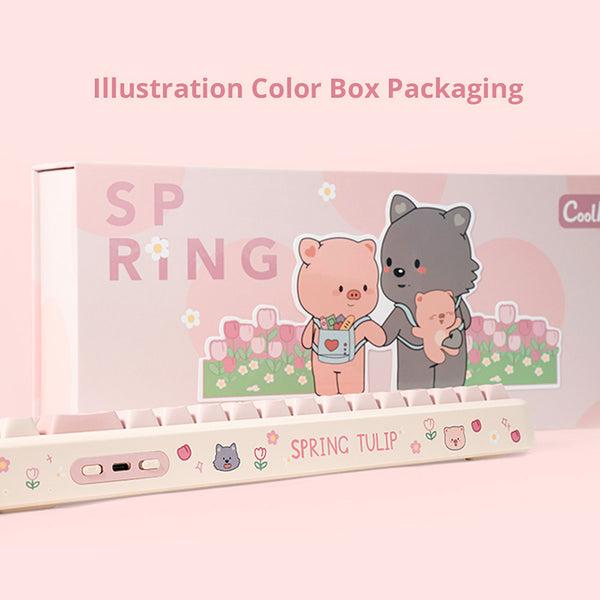 CoolKiller Spring Cute Wireless Mechanical Keyboard - WhatGeek