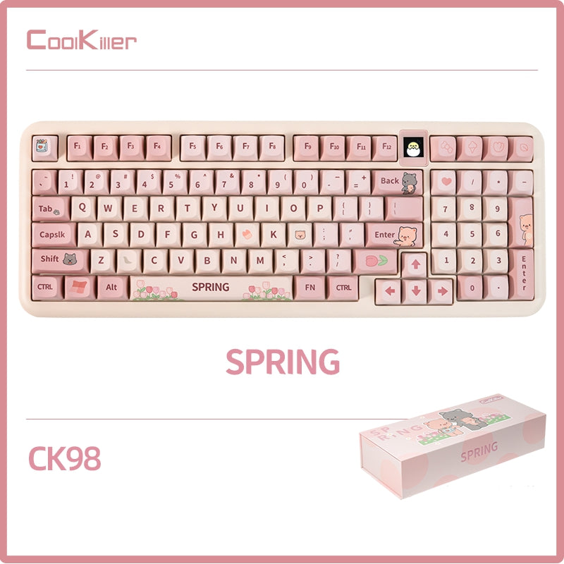 Coolkiller_Spring_Cute_Wireless_Mechanical_Keyboard_CK98