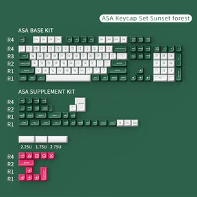 DAGK Double-Shot PBT Keycaps ASA Profile Keycap Set 148 Keys