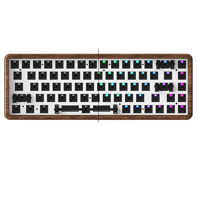 DAGK Walnut Wood Pro Wireless DIY Kit 84 Tasten