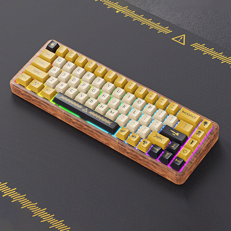 DAGK Walnut Wood Pro Wireless DIY Kit 84 Tasten