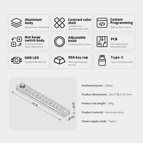 DOIO KB12-01 Makrotastatur über Makropad