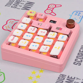 DOIO KB19B-01 ชุดคีย์บอร์ดมาโครไร้สาย DIY พร้อมหน้าจอ OLED
