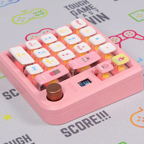 DOIO KB19B-01 ชุดคีย์บอร์ดมาโครไร้สาย DIY พร้อมหน้าจอ OLED