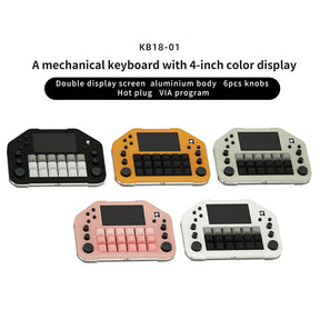 DOIO KB18-01 Dual Screen Macro Keyboard Hot-swappable Macro Pad