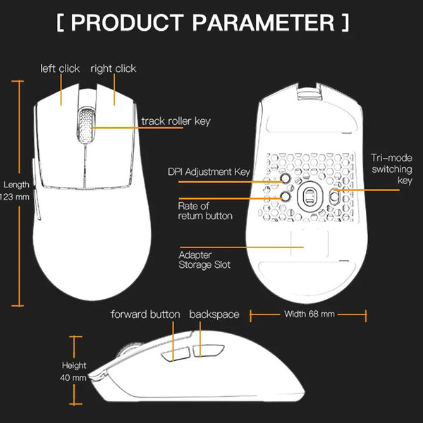 Darmoshark N5 PAW3395 8K Wireless Gaming Mouse