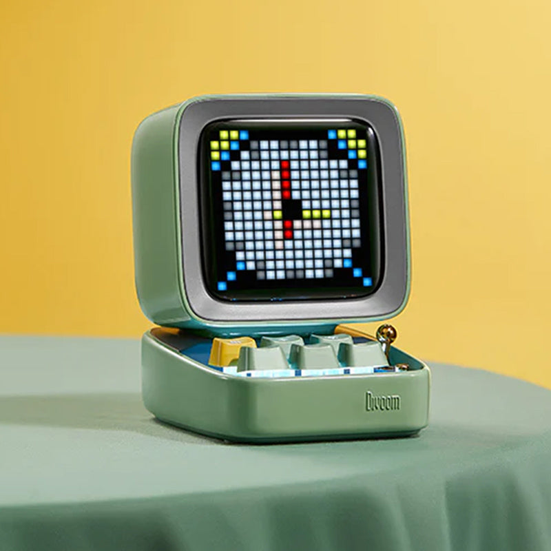 Divoom Ditoo-Mic Bluetooth Speaker with Karaoke Microphone - RGB Keyboard and Pixel Display Desktop Decor, Different Sound Modes, Ideal Gifts for Home Divoom Ditoo-Mic Mini Karaoke Machine Pixel Art Bluetooth Speaker