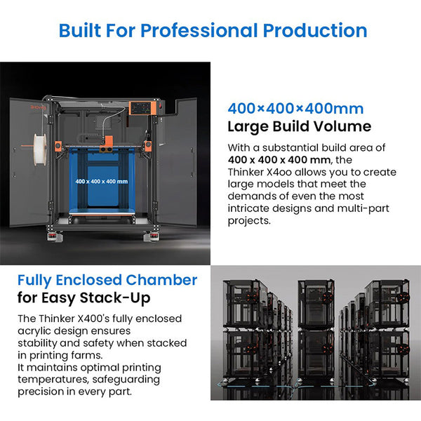ERYONE ThinkerX400 FDM 3D Printer with High-Speed Large Build Volume