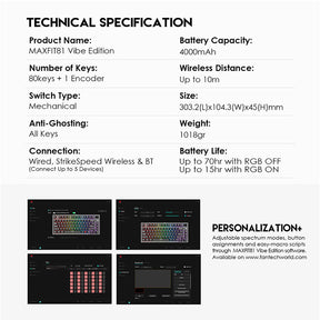 FANTECH MAXFIT81 MK910 Wireless Mechanical Keyboard