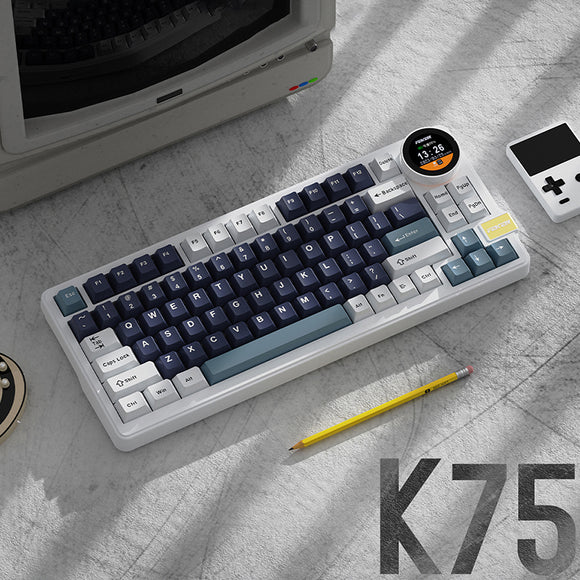 FEKER K75 Mechanical Keyboard with Multifunctional Knob Display