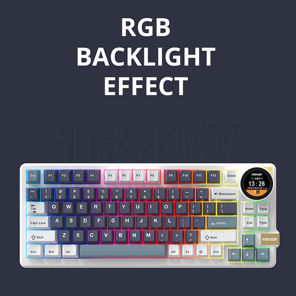 FEKER K75 Mechanical Keyboard with Multifunctional Knob Display