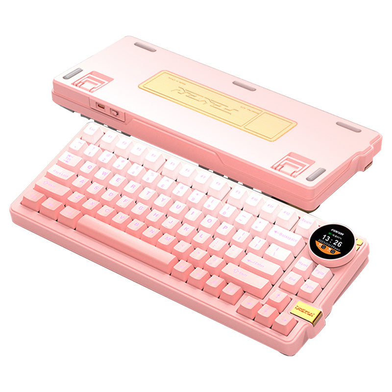 FEKER_K75_Mechanical_Keyboard_with_Multifunctional_Knob_Display_Pink