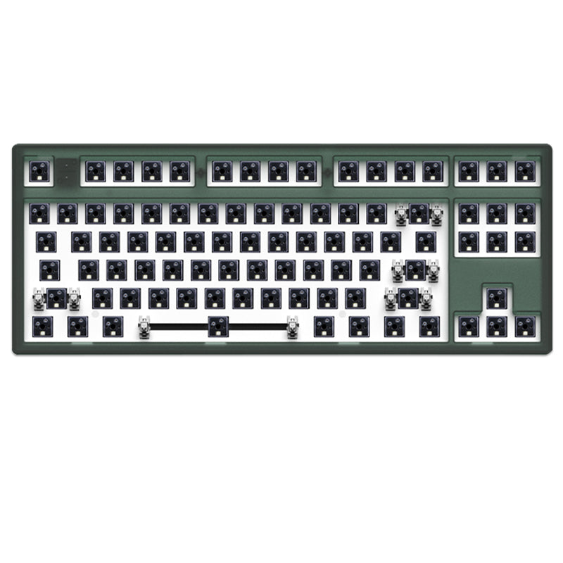 FL ESPORTS MK870 CMMK 87キー RGBモジュラーメカニカルキーボード 80%TKL 有線ゲーミングキーボード DIYキット ホットスワップスイッチソケット (5ピン) ＆ カ