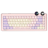 FOPATO D68 Verspielte und niedliche kabellose mechanische Tastatur