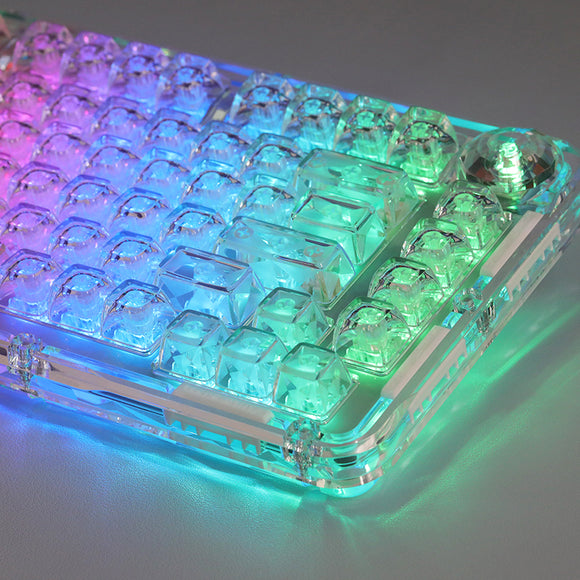 WhatGeek x FirstBlood B81 Crystal Transparent Wireless Mechanical Keyboard