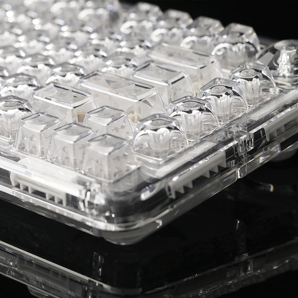 Teclado mecánico inalámbrico transparente de cristal WhatGeek x FirstBlood B81