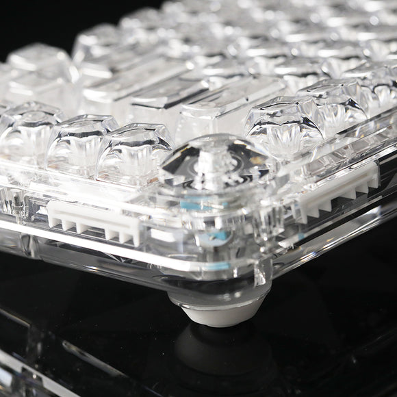 WhatGeek x FirstBlood B81 Kristalltransparente kabellose mechanische Tastatur
