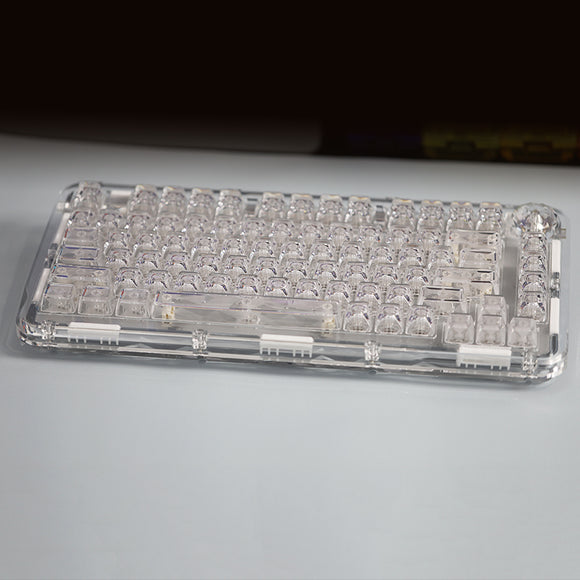 Teclado mecánico inalámbrico transparente de cristal WhatGeek x FirstBlood B81