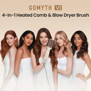 GOMYTH V1 4-in-1 Heated Comb & Blow Dryer Brush