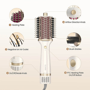 GOMYTH V1 4-in-1 Heated Comb & Blow Dryer Brush