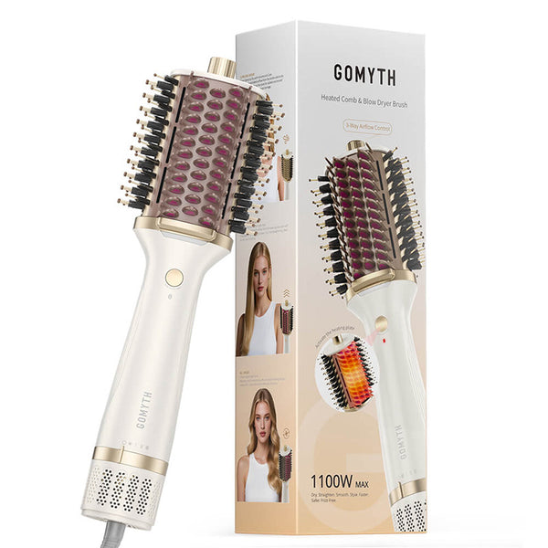 GOMYTH V1 4-in-1 Heated Comb & Blow Dryer Brush