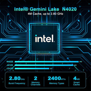 GXMO N4 Intel N4000 Mini PC Efficient Office Mini Computer