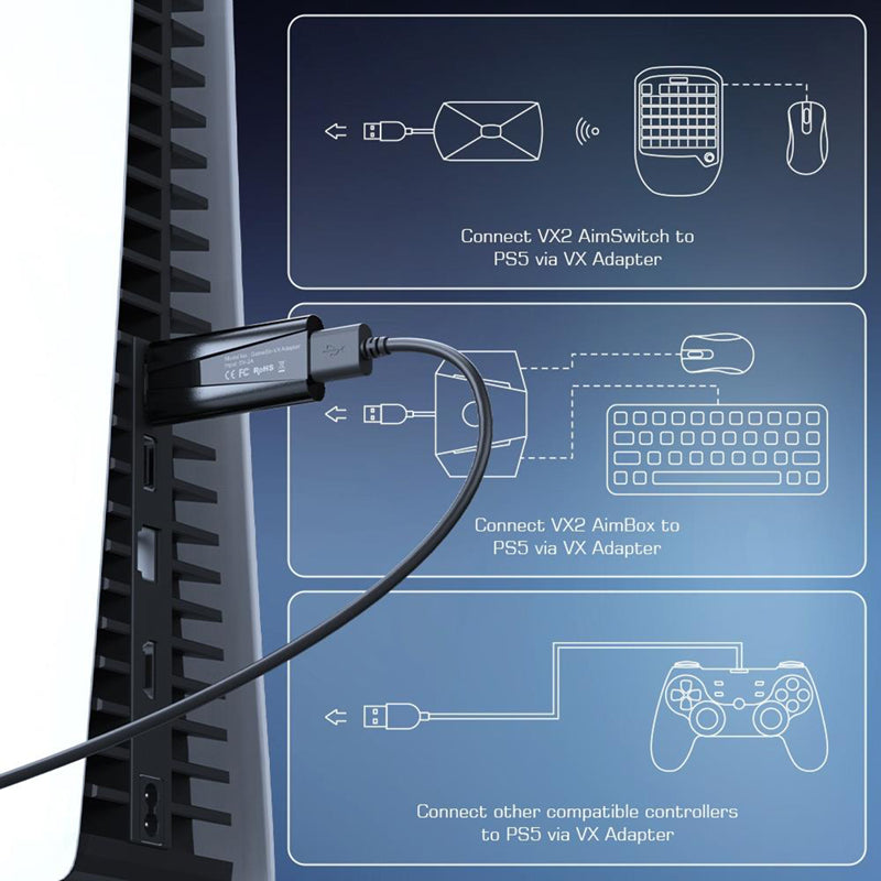 Adaptateur GameSir-VX pour console PS5 Compatibilité étendue Plug and Play