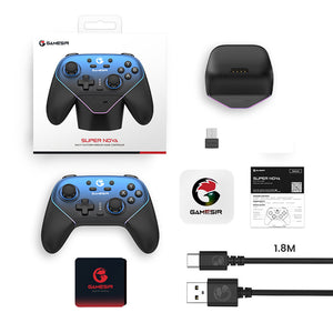 GameSir Super Nova Gaming Controller with Rubber Grips & RGB Lighting