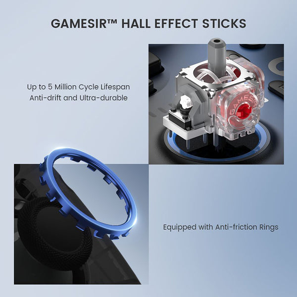 GameSir Super Nova Gaming Controller with Rubber Grips & RGB Lighting