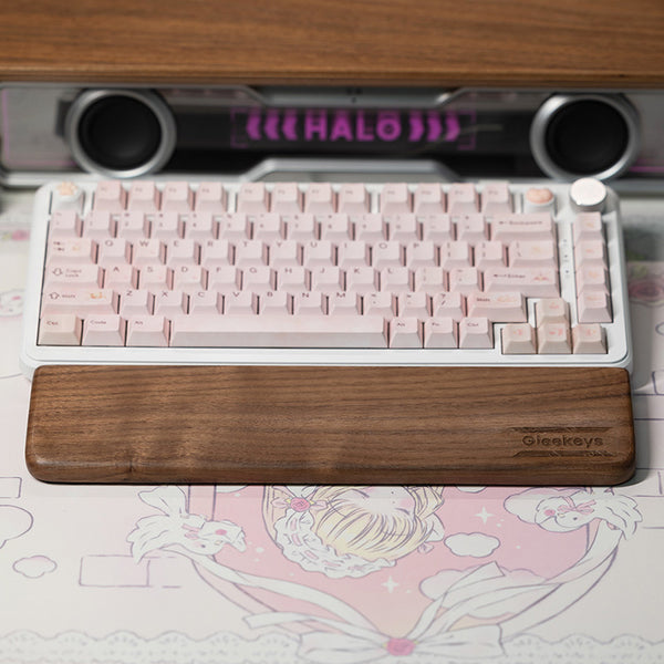 Gleekeys Black Walnut Wood Wrist Rest