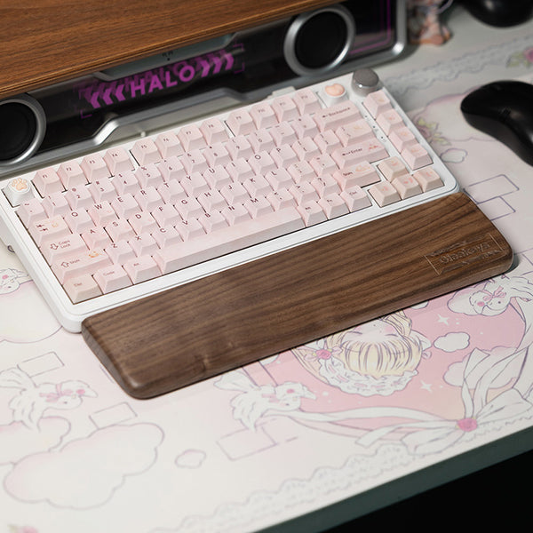 Gleekeys Black Walnut Wood Wrist Rest