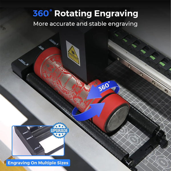 Gweike Cloud Pro 55W CO₂ Laser Engraver with Rotary Roller