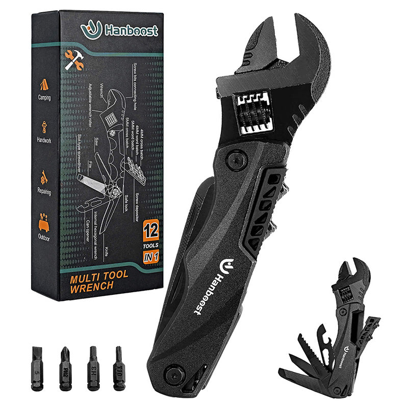 Hanboost M1 12-in-1 Multitool Wrench for Everyday Repairs and Outdoor Adventures