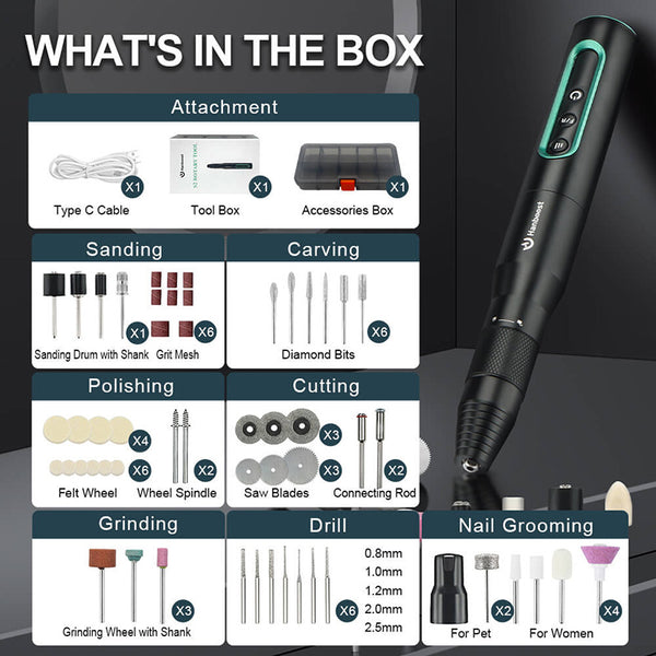 Hanboost S2 Cordless Rotary Multi-Tool Kit Electric Grinder
