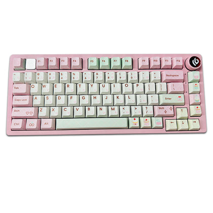 PIWIJOY Summer Dessert Cherry Proflie Keycap Set 146 Keys Support Alice ISO