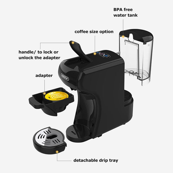 HiBREW H1A 4-in-1 Espresso Coffee Machine Hot & Cold Extraction