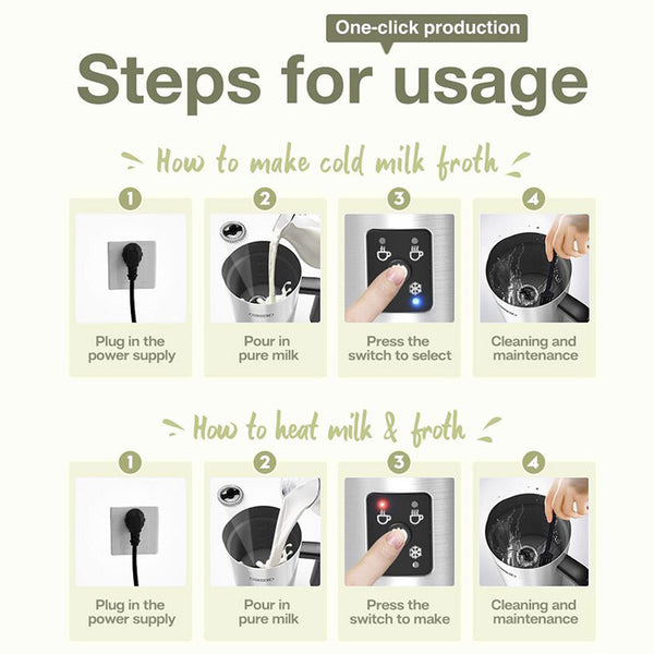 HiBREW M3 4-in-1 Multifunctional Milk Frother