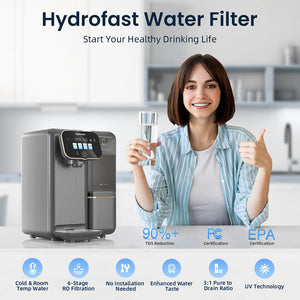 Hydrofast C100 Countertop RO Water Filter 6-Stage Filtration