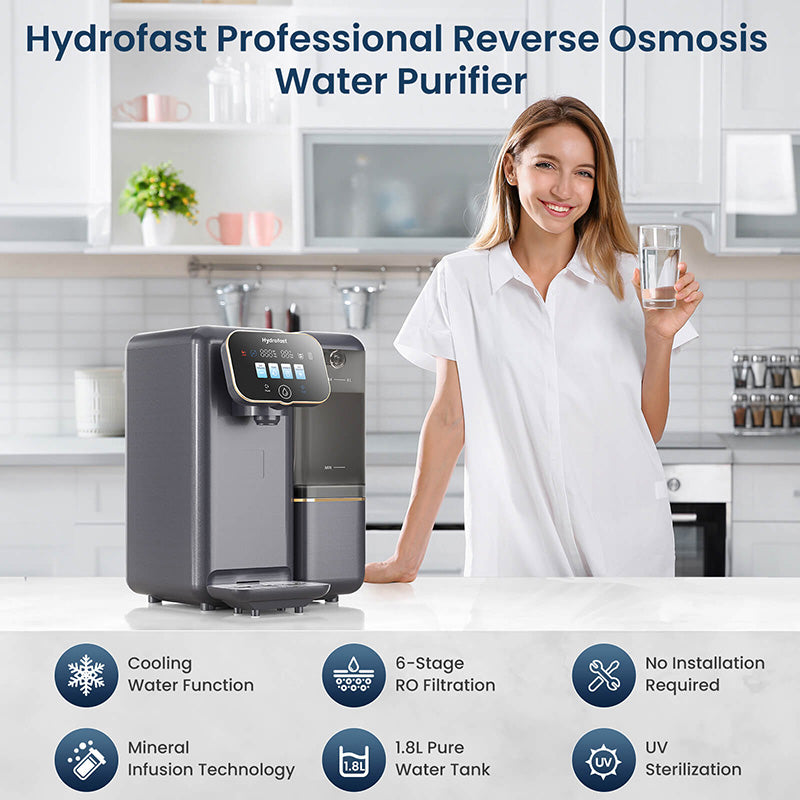 Hydrofast C100 Countertop RO Water Filter 6-Stage Filtration