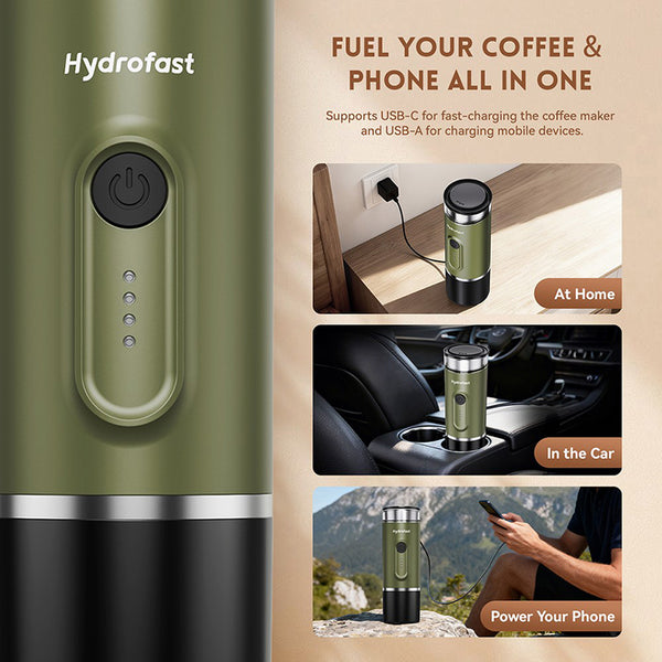 Hydrofast PO-100 Portable Espresso Maker Travel Coffee Machine