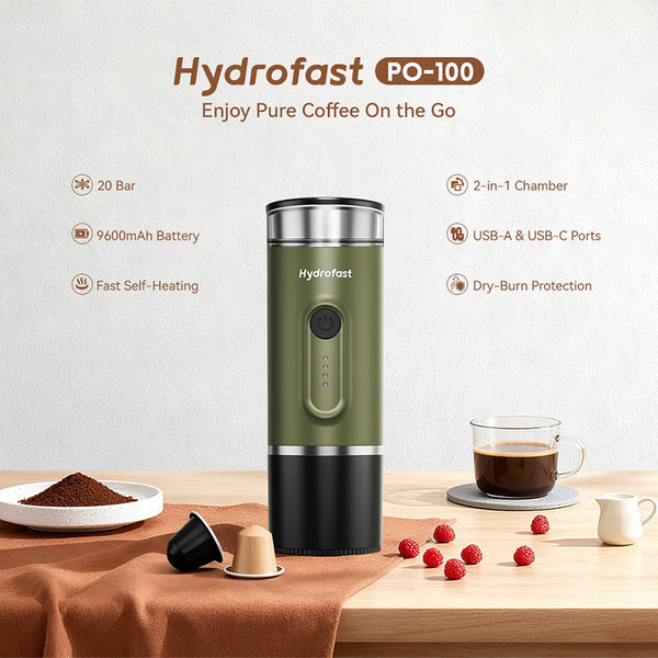 Hydrofast PO-100 Portable Espresso Maker Travel Coffee Machine
