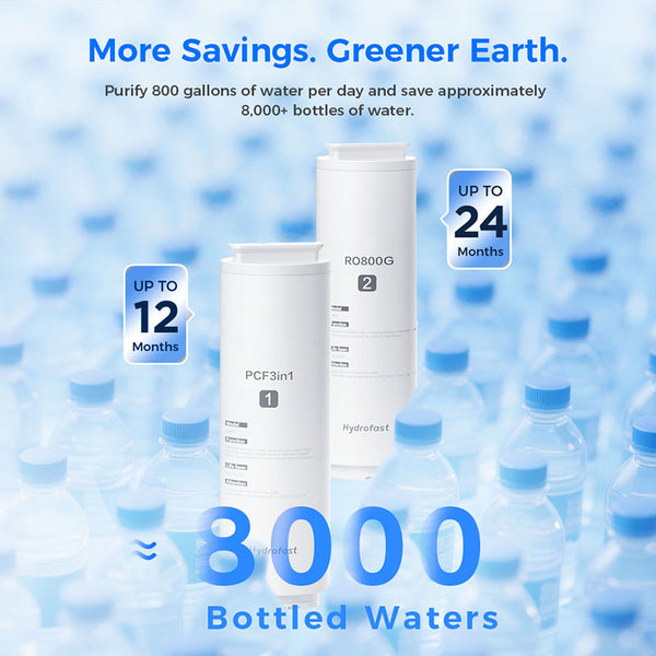 Hydrofast UB200T 800G Undersink RO Water Filter 9-Stage Filtration