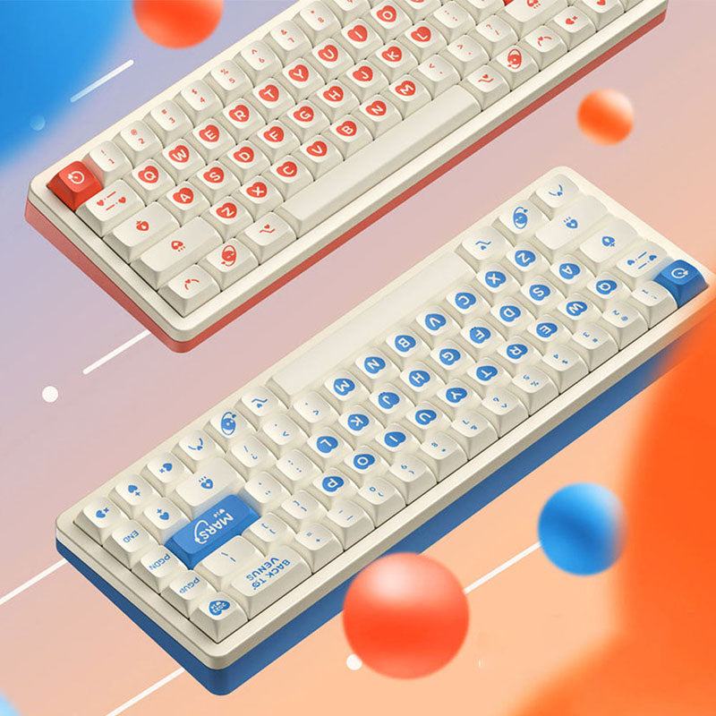 KeyTok KDA Cosmic Hearts: Venus And Mars Dye-Sub PBT Keycaps - Thumbnail 3