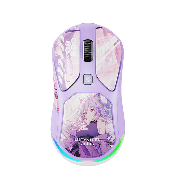 LINGBAO M7 Anime Wireless Gaming Mouse Ellinia Lucynirel Seraphina