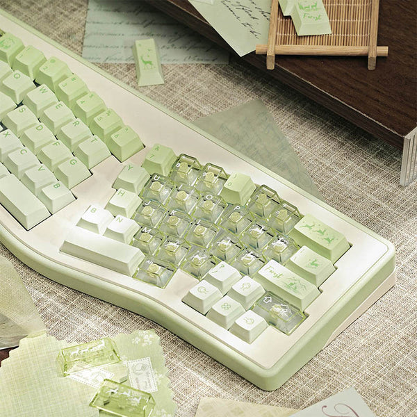 LOERENT Deerwood Whisper Transparent Keycap Set Cherry Profile