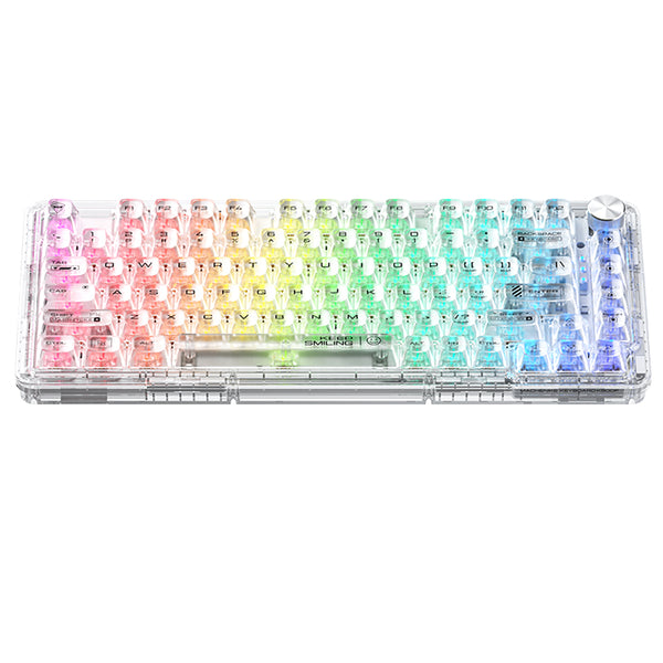 Tastiera meccanica trasparente WhatGeek x Machenike K500F-B81 RGB