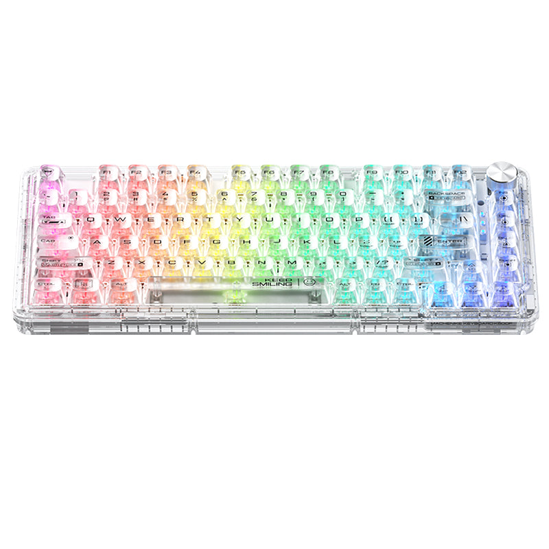 WhatGeek x Machenike K500F-B81 RGB 투명 기계식 키보드