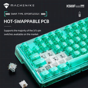 WhatGeek x Machenike K500F-B81 RGB Klare mechanische Tastatur